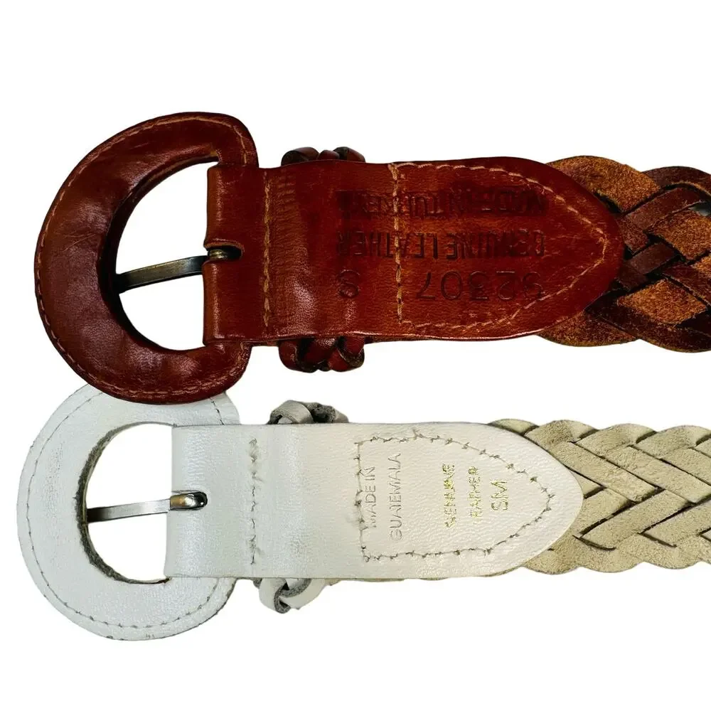 BUNDLE of TWO Braided Leather 36